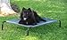 Elevated Dog Bed with Steel Frame, Temp Control - Chew-Proof Pet Cot w/Trampoline Suspended Raised Hammock - Best for Portable in/Out Door Use - Cooling Platform - Large