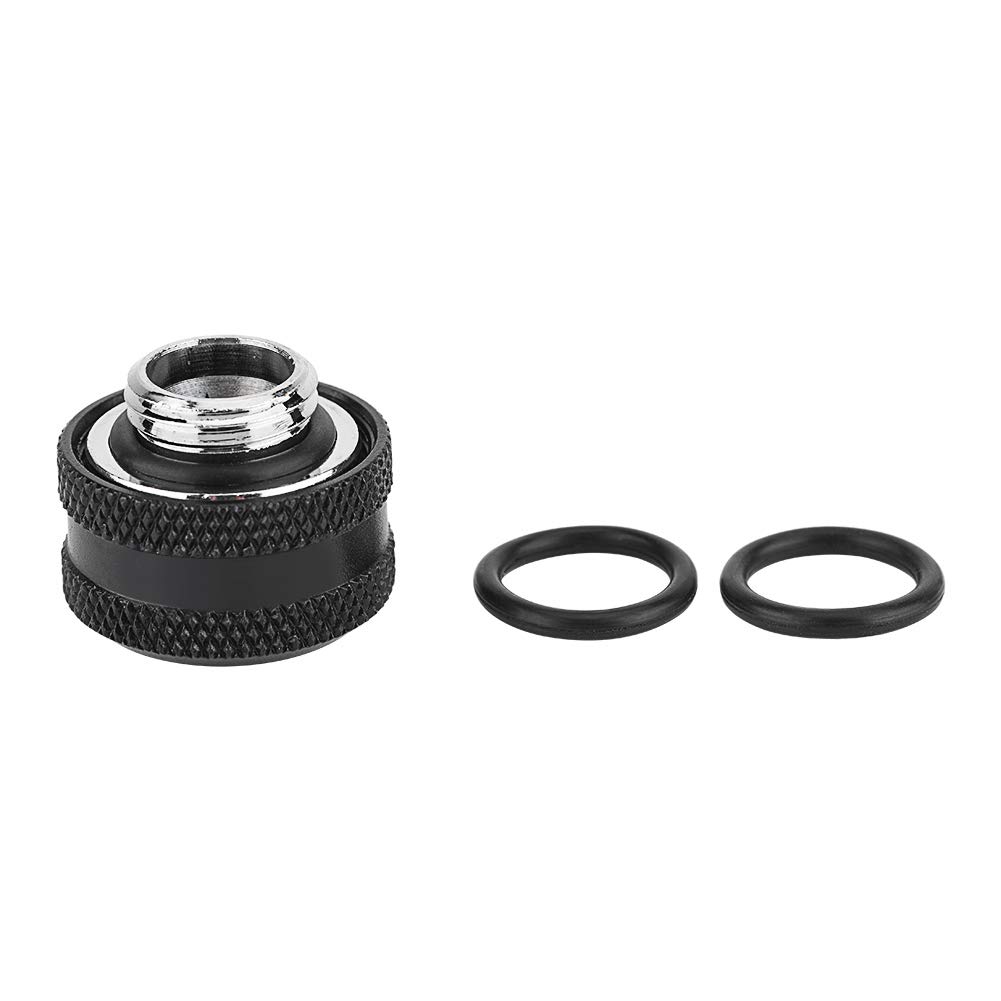 VBESTLIFE Water Cooling Compression Fitting for Rigid Acrylic Tube OD 16 mm (Pack of 4) Black