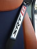 Onekool srt8 Black Leather Leatherette Seat Belt Shoulder Pads For Srt 8
