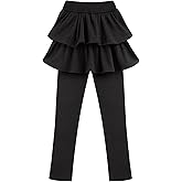 kdoikmu Girls School Uniform Pants Leggings with Skirt Cotton Kids Winter Warm Toddler Tutu Pants