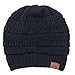 REDESS Slouchy Beanie Hat Men Women 2 Pack Winter Warm Chunky Soft Oversized Cable Knit Cap (Two Pack Black & Wine Red)