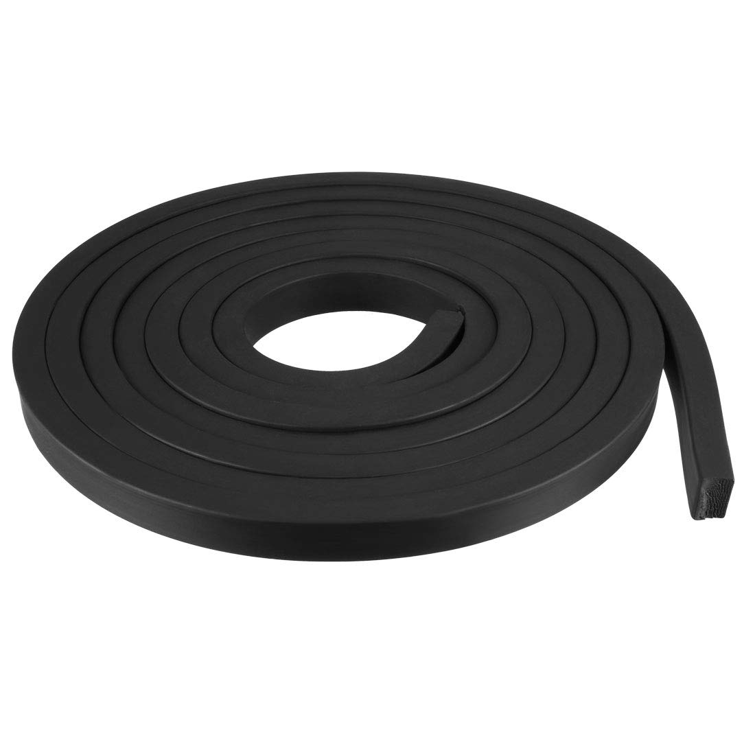 sourcing map Solid Rectangle Rubber Seal Strip 15mm Wide 10mm Thick, 3 Meters Long Black