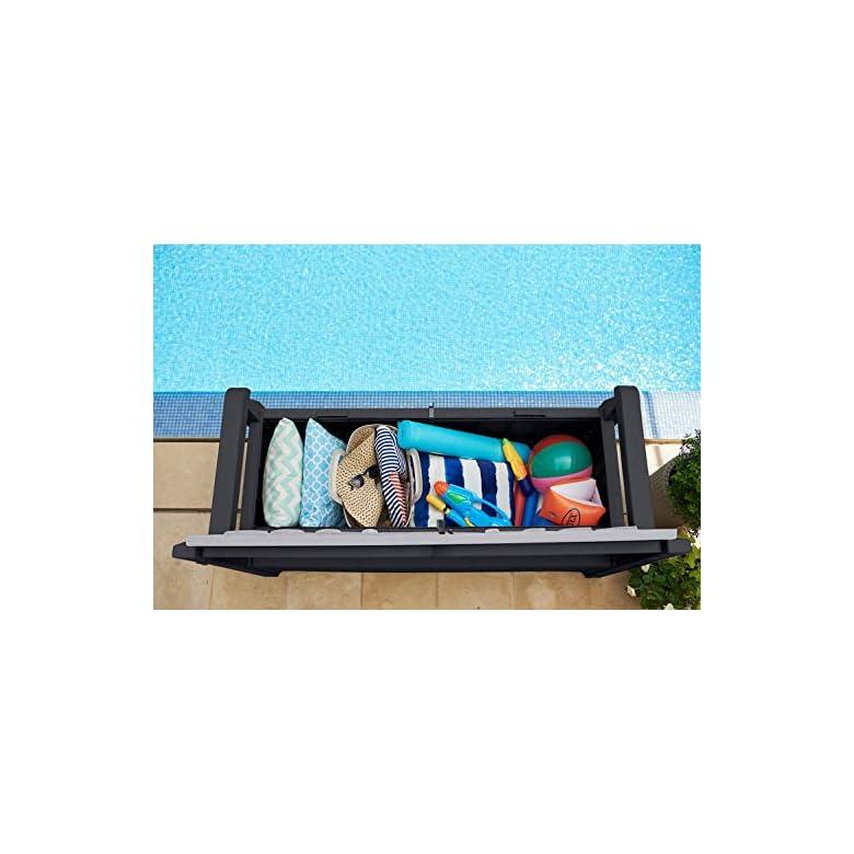 Keter Eden 70 Gal All Weather Outdoor Patio Storage Bench Deck Box