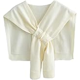 Sweater Shawl Wraps Women Solid Pashmina Shawls and Wraps Knitted Sweater Shawl Scarf Cardigan Cape Cashmere Shoulder Top