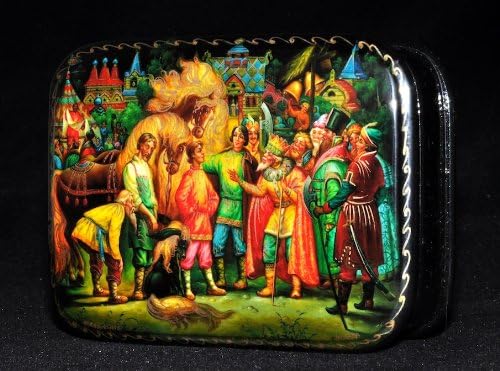 Fedoskino Lacquered Miniature Box, "Fairy Tale"