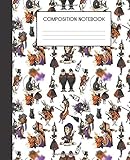 Composition Notebook: Vintage Halloween Alice Wonderland College Ruled Notebook Lined School Journal