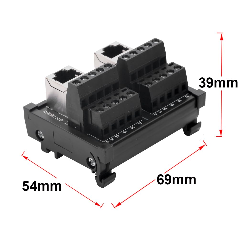Mua Jienk RJ45 8P8C DIN Rail Mount Ethernet Connector Distribution ...