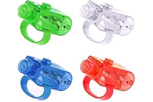 Fansoftiks 4Pcs LED Party Finger Lights, Multicolor LED Finger Ring Toys for Boys Girls Men Women, Party Favor Halloween Rave