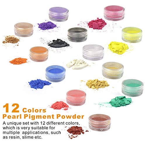 LET'S RESIN Resin Jewelry Making Supplies Kit,50 Pack Art Craft Supplies for Resin, Slime, Nail Art, DIY Craft, Including Glitter,Mylar Flakes,Dry Flowers, Beads,Wheel Gears,Foil,Glass Stone etc