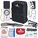AURICAMP Emergency Survival Kit and First Aid Kit | Tactical Gear Tools, Trauma Bag | 18-in-1 | Wire Saw, Fire Starter, Blanket, Pocket Knife, Flashlight, Compass | Perfect for Outdoor Hiking Camping
