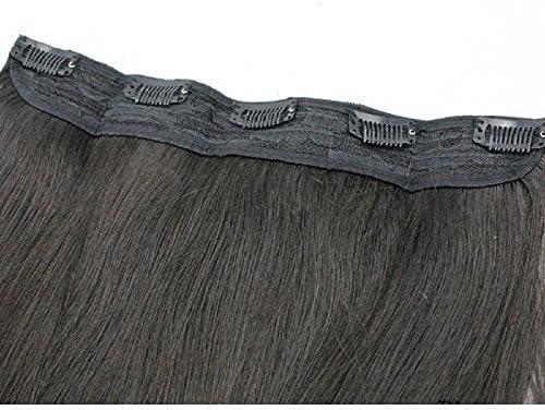 Yaki Straight Human Hair One Piece Clip-In Hair Extension 16''