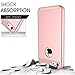 iPhone 5C Case, Rhidon Slim Shockproof Armor Case fit for iPhone 5C Hard Rugged Ultra Protective Back Rubber Cover with Dual Layer Impact Protection for iPhone 5C (Rose Gold)