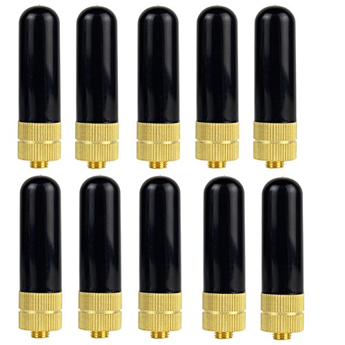 Retevis 2 Way Radio Antenna SMA-Female Dual Band UHF/VHF Antenna for BaoFeng UV-5R BF-888S Retevis H-777 RT-5R RT5 Kenwood Walkie Talkies (10 Pack)