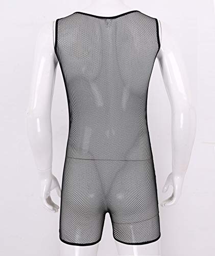 CHICTRY-Body-da-Uomo-Sexy-a-Rete-Lingerie-Hot-Aperto-Catsuit-Trasparente-Biancheria-Intima-Collant-Tuta-Corta-con-Cerniera-Maglietta-Senza-Maniche-Pigiama-Erotico-Mesh-Fishnet