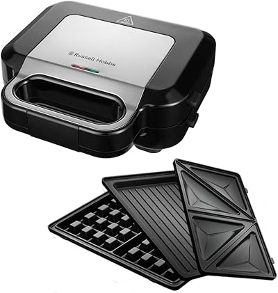 Russell Hobbs Multifunktionsgerät 3-in-1 [Sandwichmaker, Waffeleisen, Kontaktgrill] Creations (spülmaschinengeeignete, antihaftbeschichtete & extra tiefe Platten, BPA frei) 26810-56