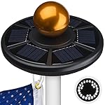 Solar Flag Pole Light, KOSIN [2017] 26 LED Waterproof Brightest, Most Powerful, Longest Lasting Flagpole Light Auto On/ Off for Outdoor, Camping, Tent (Black)