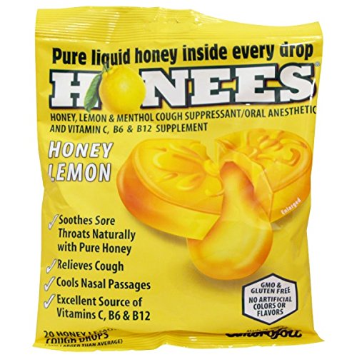Buy Honees Honey Lemon Cough Drops, 0.292 Ounce 12 per case. Online