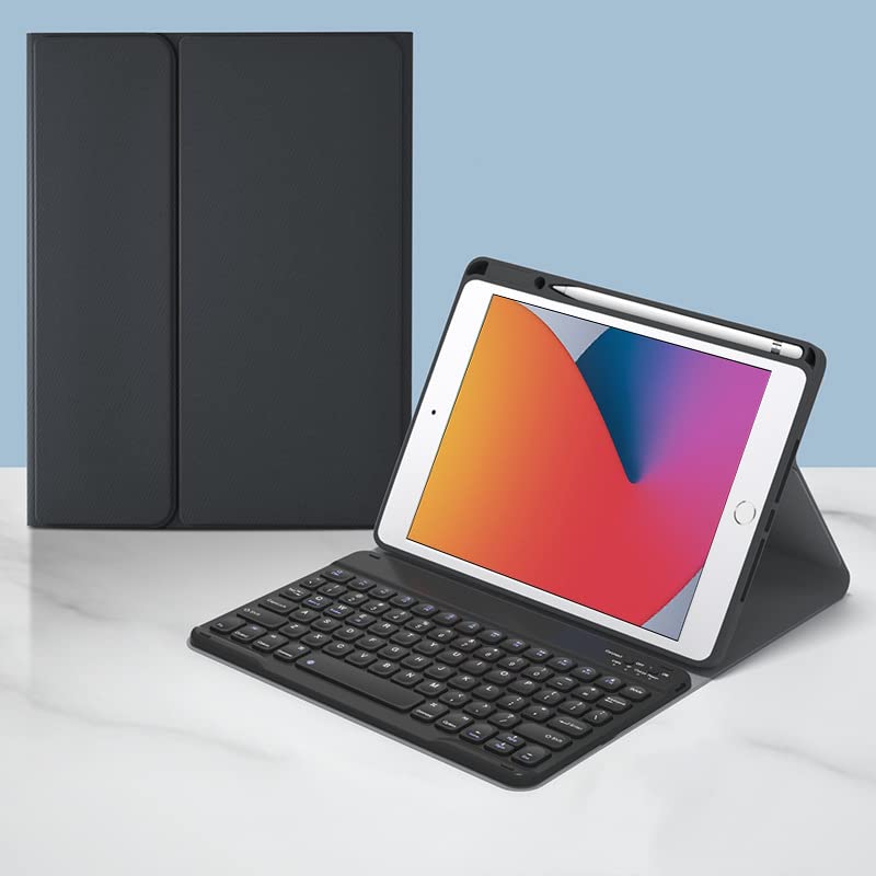 Disonbeir Keyboard Case for iPad 10th Generation 2022 10.9 inch,Micro-Concave Key, Multi-Angle Magnetic Detachable Bluetooth Keyboard and Pencil Holder - PU Leather Smart Folio Cover (Black)