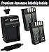 Combo Kit WT Nixxell Battery (2pack) and Charger for Pentax D-Li109 and Pentax KP, K-R, K-S1, K-S2, K-30, K-50, K-70, K-500 Digital SLR Camera (Fully Decoded)