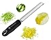Stainless Steel Zester Cheese Grater with Safety Cover, Cleaning Brush by Mullier