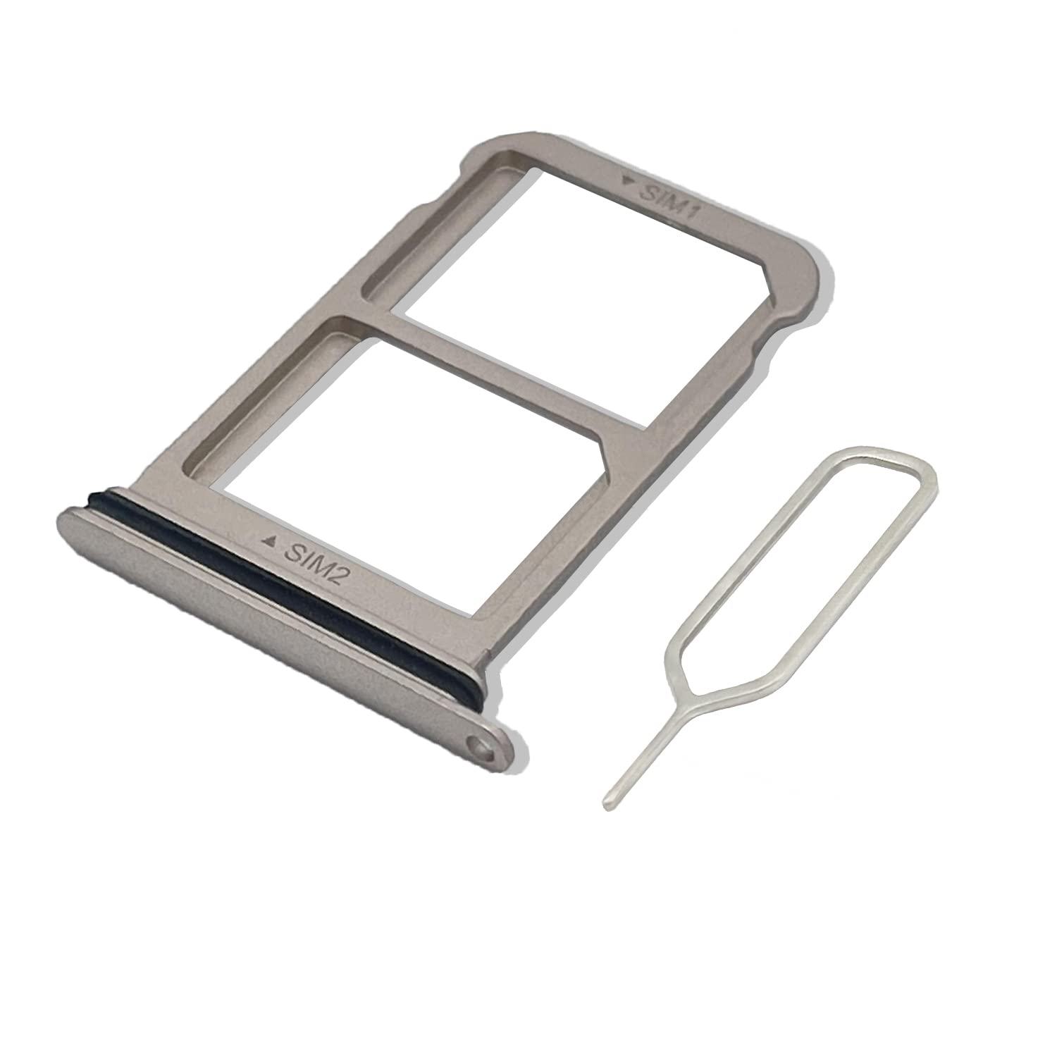 Eonpam Original DUAL SIM Card Slot Tray Holder Replacement for (Huawei P20) Incl SIM Pin (White)