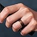 ThunderFit Unisex Silicone Wedding Rings, Rubber Engagement Bands 6mm Wide 1.65mm Thick - 1/2/3/4/5/6/7 Variety Multipack (Pack P - Size 5.5-6 (16.50mm))