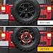 Spare Tire Brake Light Wheel Light 3rd Third Brake Light for Jeep Wrangler 2007-2017 JK JKU YJ TJ,Red Lightthumb 2