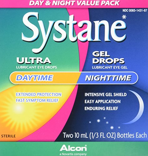 SYSTANE Day & Night Eye Drops Value Pack, Two 10-mL Bottles