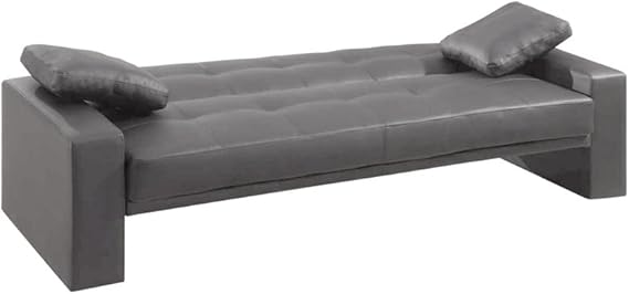 Canape Lit Convertible 3 Places Cuir Gris Malte Amazon Fr