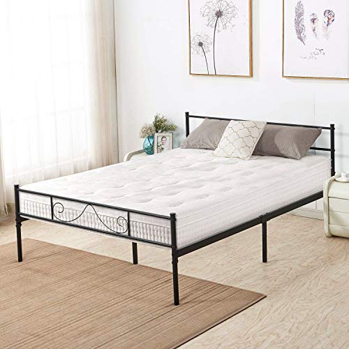 GreenForest Full Size Bed Frame with Headboard Metal Heavy Duty Stable