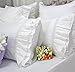 Queen's House Shams Cotton Lace White Pillowcases Set of 2-King Size,F