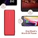 Portable Charger RAVPower 22000mAh Power Bank 22000 Battery Pack Charger 5.8A Output 3-Port (2.4A Input, Triple iSmart 2.0 USB Ports, Li-Polymer Battery) Battery Charger for Smartphone Tablet-Red