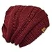 Wrapables® Winter Warm Knitted Infinity Scarf and Beanie Hat Set, Burgundy