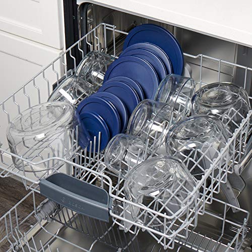 Anchor Hocking Glass Food Storage Containers with Navy SnugFit Lids (18