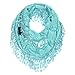 Scarfand's Delicate Lace Infinity Scarf with Teardrop Fringes
