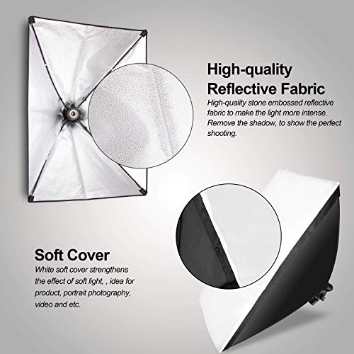 EMART Softbox Lighting Kit with Sandbag, 20"x28" Soft Box Lights