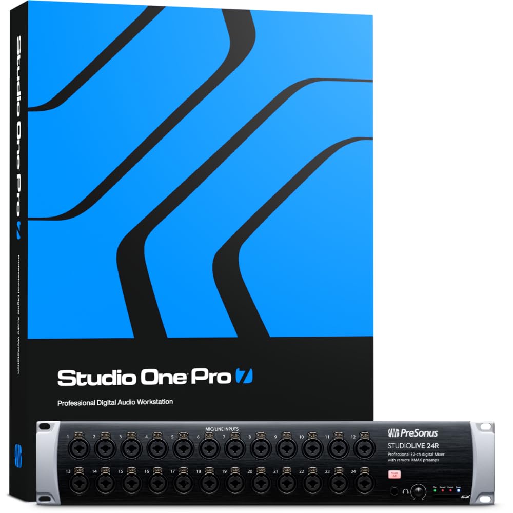 PreSonus StudioLive 24R, Digital Rack Mixer, 32-Channel, Stage Box and Audio Interface, 26-input