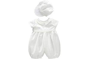 Glamulice Infant Baby Boy Christening Baptism Outfit Christening Romper Baptism Clothes