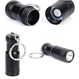 Supreme Popular Mini LED 2000 Lumens 3 Modes Flashlight Keyring Torch Pocket Lamp Color Black