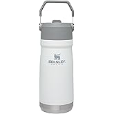 STANLEY IceFlow Flip Straw Water Bottle 17 oz | Built-In Straw for Travel and Sports | Lightweight and Leak Resistant | Insulated Stainless Steel | BPA-Free | Polar