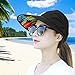 HINDAWI Sun Hats for Women Wide Brim UV Protection Summer Beach Visor Cap Black