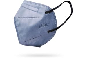 Kind Cone‑Shaped 4‑Layer Disposable Face Mask – Breathable, Lightweight, Adult Regular Size, Resealable 5‑Pack