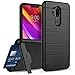 LG G7 Case, LG G7 ThinQ Case, Teelevo [Card Slot Holder] Dual Layer Heavy Duty Shock Absorbent Wallet Case with Credit Card Slot and Kickstand [Protective Card Case] for LG G7 ThinQ (2018) - Black