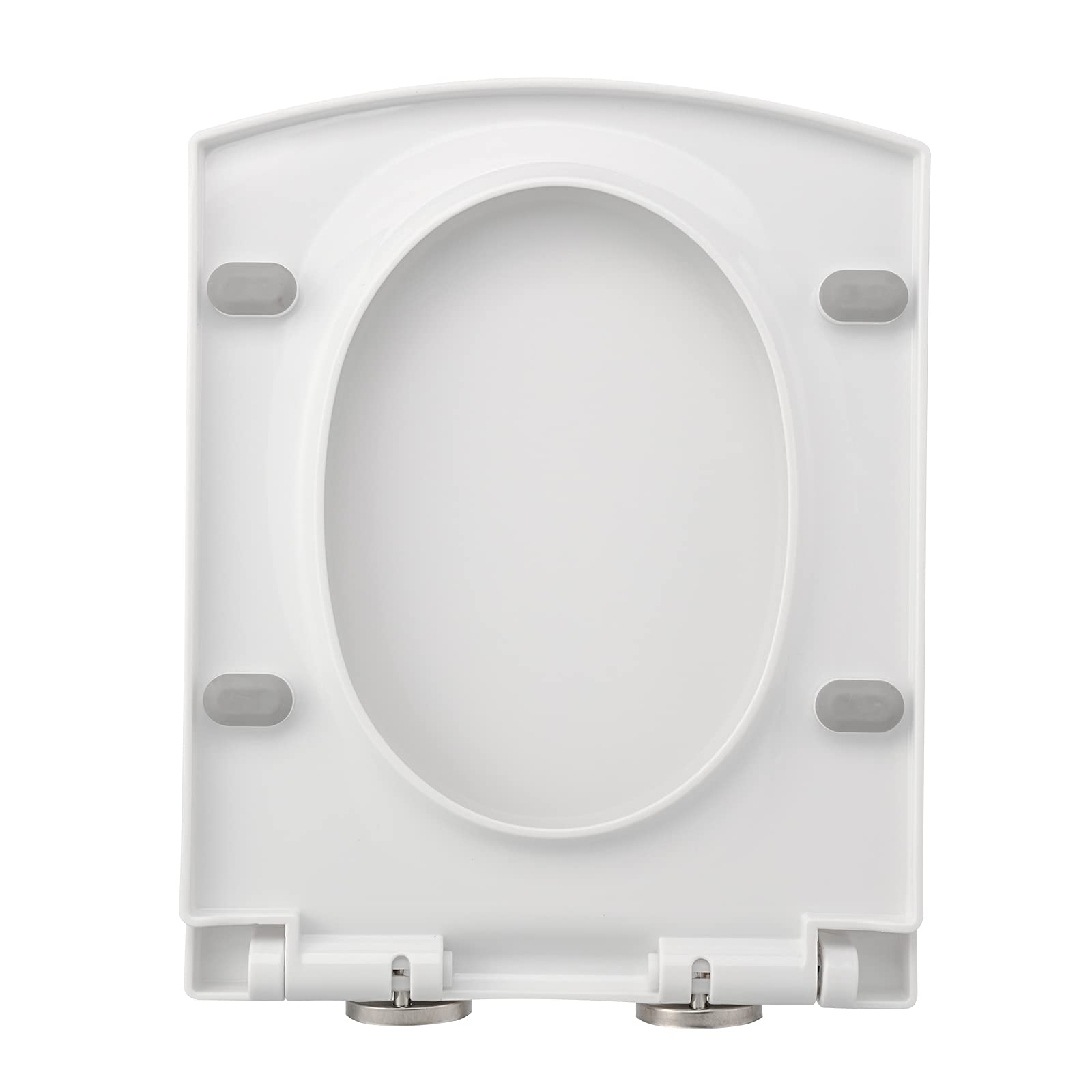 Toilet Seats Multifunctional Quiet Close PP Material Rectangle Type Thicken Mute Slow Down Detachable Bathroom Accessories Fits All Regular Toilet Bowls (Round)