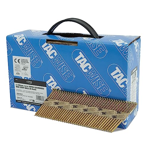 Tacwise 1721 Extra Galvanised Framing Nails 3.1/65 mm, 34°, Pack of 1600