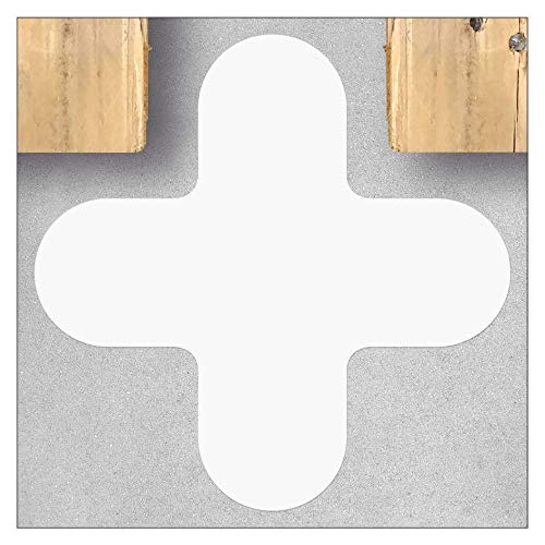 Self Adhesive Floor Markers - X Piece/X Shape - Mouldings for Work Areas, Storage Areas and Transport Routes (290 x 290 mm / Leg 90 mm / Pack of 20 / White)
