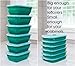Collapse-it Silicone Food Storage Containers - BPA Free Airtight Silicone Lids Collapsible Lunch Box Containers - Oven, Microwave, & Freezer Safe (Teal (6) 3.5-Cup Set)