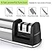 Knife Sharpener, Mospro, Manual Knife Sharpener with 2 Stage Coarse And Fine Sharpening System, With Ergonomic Handle, Comfortable And Sturdy Manufacture (Black & Silver)