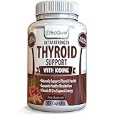 Best Thyroid Support Complex Supplement (120 Caps) #1 Helper for Overactive/ Underactive Thyroid + Boosts Energy & Metabolism  With Iodine, B12, Magnesium, Kelp Plus Other Raw Herbs & Vitamins