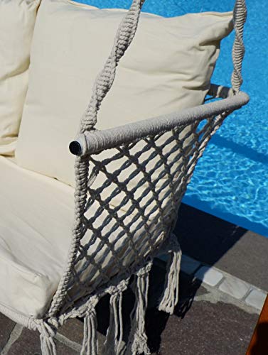 ALEOS. Design Hollywood Schaukel mit Sitzbank Waikiki aus Holz Lärche mit Dach – Bild 8